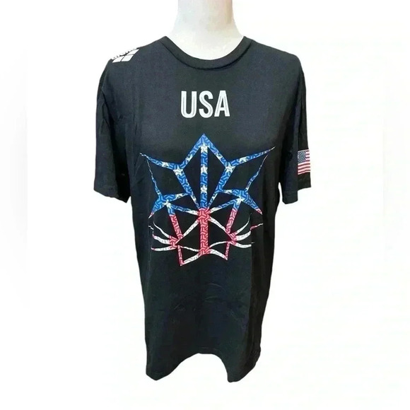 Arena USA Swim Trials Men's Black/Red USA Size L - Picture 2 of 6